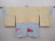Photo6: 6302T03z580 Vintage Japanese Kimono Silk HAORI Cloud Light blue (6)