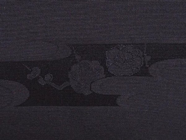 Photo4: 6302T04z620 Vintage Japanese Kimono Silk HAORI Flowers Black (4)