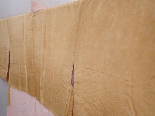 Photo8: 6302T05z490 Vintage Japanese Kimono Silk SHIBORI HAORI Flower Light pink (8)