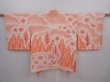 Photo1: 6302T06z520 Vintage Japanese Kimono Silk SHIBORI HAORI  Orangered (1)