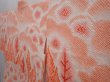 Photo2: 6302T06z520 Vintage Japanese Kimono Silk SHIBORI HAORI  Orangered (2)