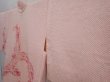 Photo2: 6302T07z550 Vintage Japanese Kimono Silk SHIBORI HAORI Leaf Pink (2)