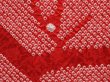 Photo4: 6302T08z690 Vintage Japanese Kimono Silk SHIBORI HAORI  Dark red (4)