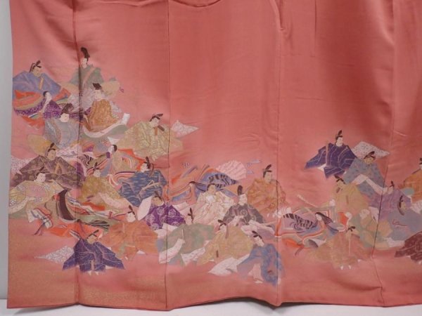 Photo5: 6302T09z1660  Japanese Kimono Silk IROTOMESODE Princess Dull pink (5)