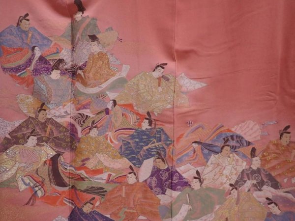 Photo8: 6302T09z1660  Japanese Kimono Silk IROTOMESODE Princess Dull pink (8)