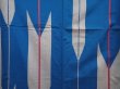 Photo5: 6302T10z630 Vintage Japanese Kimono Silk MEISEN KOMON Yagasuri Blue (5)
