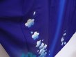 Photo3: 6302T12z1230  Japanese Kimono Silk FURISODE Peony Dark lavender blue (3)