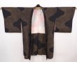 Photo6: 6303T02z740 Vintage Japanese Kimono Silk HAORI  Black (6)