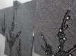 Photo2: 6303T05z450 Vintage Japanese Kimono Silk SHIBORI HAORI Plum branch Black (2)