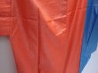 Photo3: 6303T08z530 Vintage Japanese Kimono Synthetic KOMON  Tomato red (3)