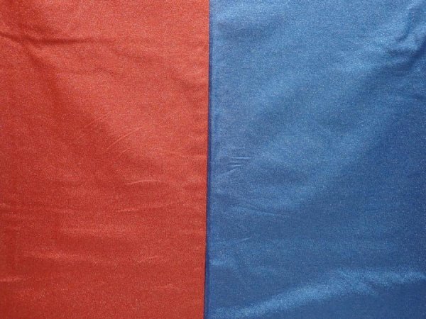 Photo8: 6303T08z530 Vintage Japanese Kimono Synthetic KOMON  Tomato red (8)