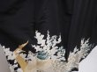 Photo3: 6303T09z1300 Vintage Japanese Kimono Silk TOMESODE Peacock Black (3)