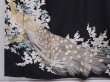 Photo6: 6303T09z1300 Vintage Japanese Kimono Silk TOMESODE Peacock Black (6)