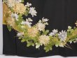 Photo6: 6303T11z1090 Vintage Japanese Kimono Silk TOMESODE Chrysanthemum Black (6)