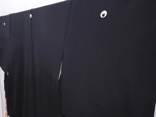 Photo2: 6303T12z1470  Japanese Kimono Silk TOMESODE Princess Black (2)