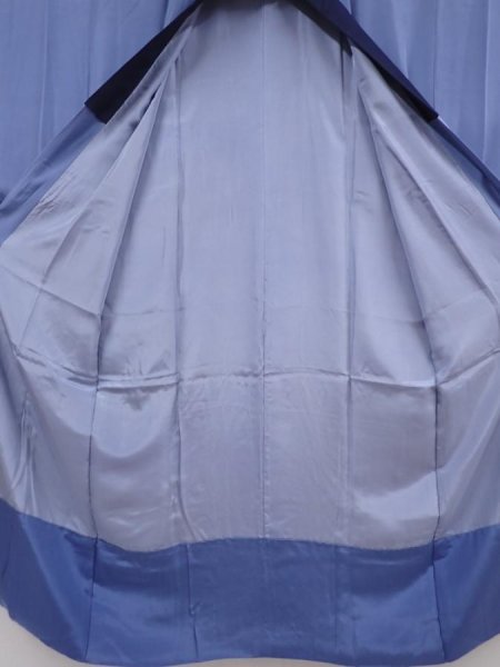 Photo7: 6309T06z470  Japanese Kimono Silk Men's JUBAN Pine Lavender blue (7)