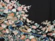Photo8: 6309T07z1280  Japanese Kimono Silk ARTIST WORK TOMESODE Peony Black (8)