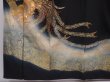 Photo6: 6309T08z1260 Vintage Japanese Kimono Silk TOMESODE Phoenix Black (6)
