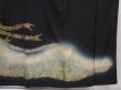 Photo7: 6309T08z1260 Vintage Japanese Kimono Silk TOMESODE Phoenix Black (7)