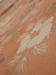Photo4: 2M02z60  Japanese Kimono Silk  FABRIC Camellia Light brown 42.5x14.4 (4)