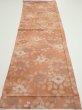 Photo5: 2M02z60  Japanese Kimono Silk  FABRIC Camellia Light brown 42.5x14.4 (5)