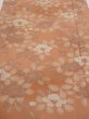 Photo1: 2M04z90  Japanese Kimono Silk  FABRIC Camellia Light brown 63.8x14.2 (1)