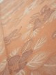 Photo5: 2M07z50  Japanese Kimono Silk  FABRIC Camellia Light brown 60.6x7.5 (5)
