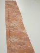 Photo3: 2M08z50  Japanese Kimono Silk  FABRIC Camellia Light brown 60.6x7.5 (3)