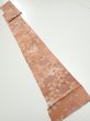 Photo5: 2M09z60  Japanese Kimono Silk  FABRIC Camellia Light brown 81.5x6.7 (5)