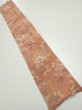 Photo1: 2M10z30  Japanese Kimono Silk  FABRIC Camellia Light brown 39.4x6.7 (1)