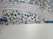 Photo6: 2M03z90  Japanese Kimono Silk  FABRIC Flowers Navy 66.5x14.4 (6)