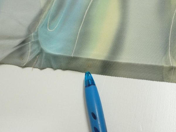 Photo8: 2M01z60  Japanese Kimono Silk  FABRIC  Light gray, Lime 42.1x14.4 (8)