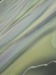Photo4: 2M03z90  Japanese Kimono Silk  FABRIC  Light gray, Lime 65.7x14.4 (4)
