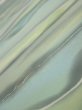 Photo4: 2M06z90  Japanese Kimono Silk  FABRIC  Light gray, Lime 65.7x14.4 (4)