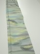 Photo3: 2M07z50  Japanese Kimono Silk  FABRIC  Light gray, Lime 62.2x7.5 (3)