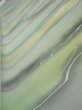 Photo4: 2M07z50  Japanese Kimono Silk  FABRIC  Light gray, Lime 62.2x7.5 (4)