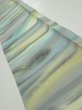 Photo1: 2M08z50  Japanese Kimono Silk  FABRIC  Light gray, Lime 62.2x7.5 (1)
