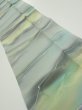 Photo2: 2M10z30  Japanese Kimono Silk  FABRIC  Light gray, Lime 35.4x6.7 (2)