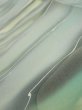 Photo3: 2M10z30  Japanese Kimono Silk  FABRIC  Light gray, Lime 35.4x6.7 (3)