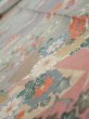 Photo4: 2M09z60  Japanese Kimono Silk  FABRIC Flowers Light gray 80.3x7.5 (4)