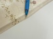 Photo6: 2M03z90  Japanese Kimono Silk  FABRIC Edo era Off-white 67.7x14.4 (6)