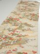 Photo3: 2M05z90  Japanese Kimono Silk  FABRIC Edo era Off-white 68.1x14.4 (3)