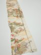 Photo2: 2M08z50  Japanese Kimono Silk  FABRIC Edo era Off-white 60.6x7.3 (2)