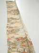Photo3: 2M08z50  Japanese Kimono Silk  FABRIC Edo era Off-white 60.6x7.3 (3)