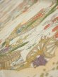 Photo4: 2M08z50  Japanese Kimono Silk  FABRIC Edo era Off-white 60.6x7.3 (4)