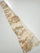 Photo5: 2M08z50  Japanese Kimono Silk  FABRIC Edo era Off-white 60.6x7.3 (5)