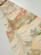 Photo1: 2M09z60  Japanese Kimono Silk  FABRIC Edo era Off-white 85.0x6.9 (1)