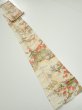 Photo5: 2M09z60  Japanese Kimono Silk  FABRIC Edo era Off-white 85.0x6.9 (5)