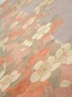 Photo4: 1F02z70  Japanese Kimono Silk  FABRIC Bird Dull light blue 44.1x15.0 (4)