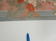 Photo6: 1F07z50  Japanese Kimono Silk  FABRIC Bird Dull light blue 58.7x7.3 (6)